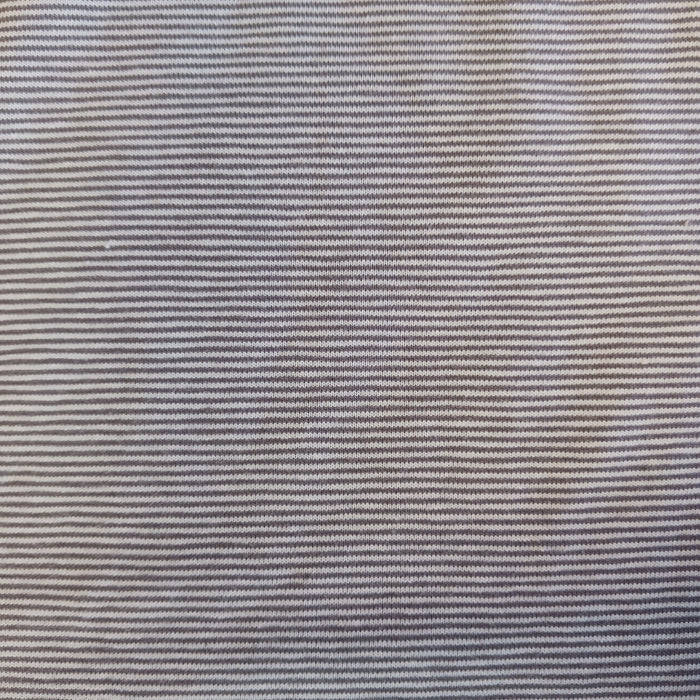 Baumwolljersey gestreift grau-weiss