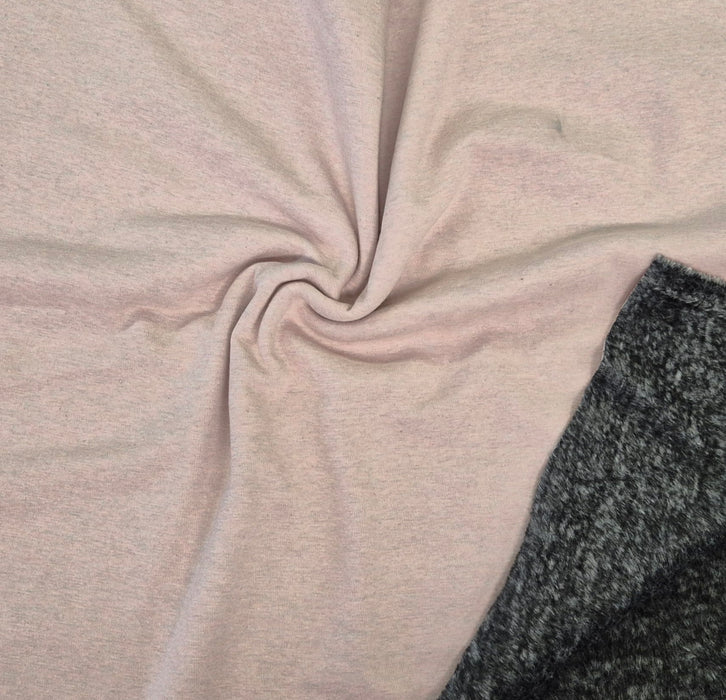 Alpenfleece uni dusty rose, Reststück à 50 cm