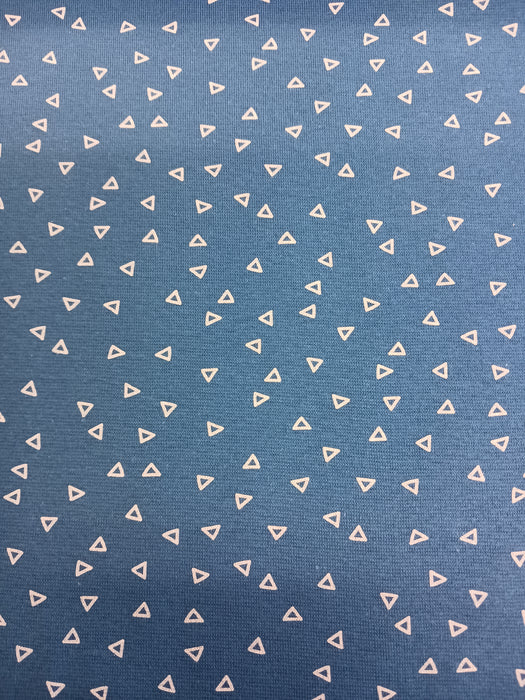 Glattbündchen Dreiecke blau