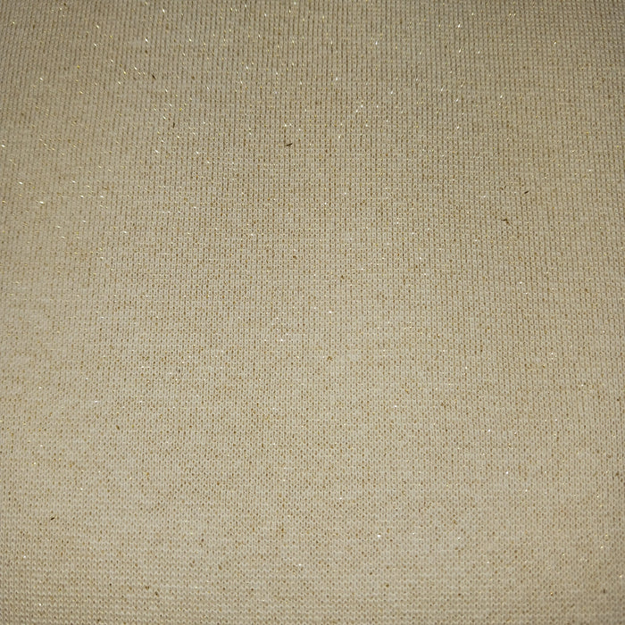 Glattbündchen Lurex off white-silber