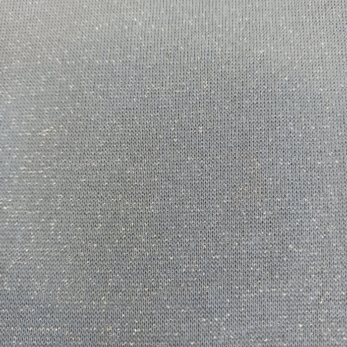Glattbündchen Lurex hellgrau-silber