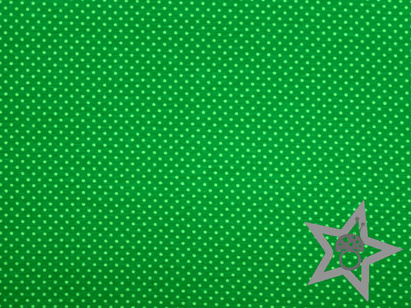 Baumwolljersey Punkte grün - hellgrün