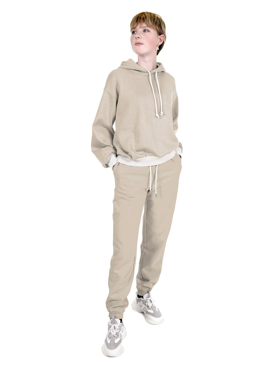frau-komplett-sweat-uni-beige-stoff-stoffpilz
