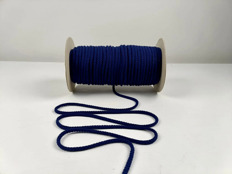 Baumwollkordel geflochten 5mm marine —