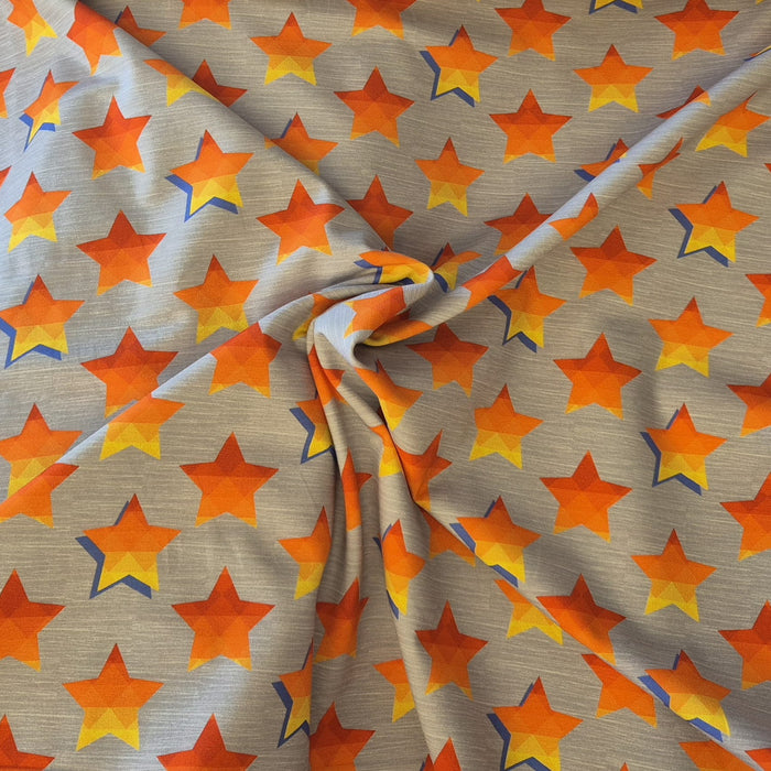 grau-orange-stoff-sterne-baumwolljersey-stoffpilz