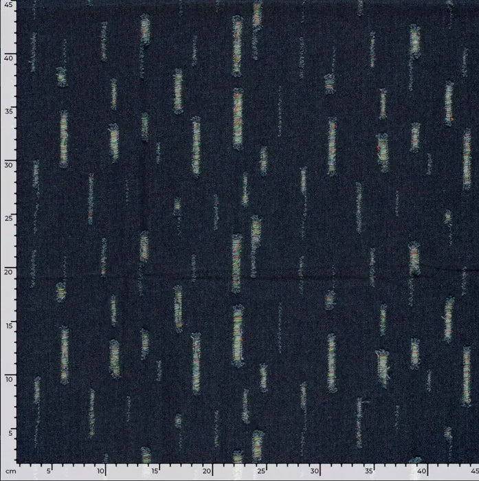 Jeans Stoff vorgewaschen Abstrakt Marine