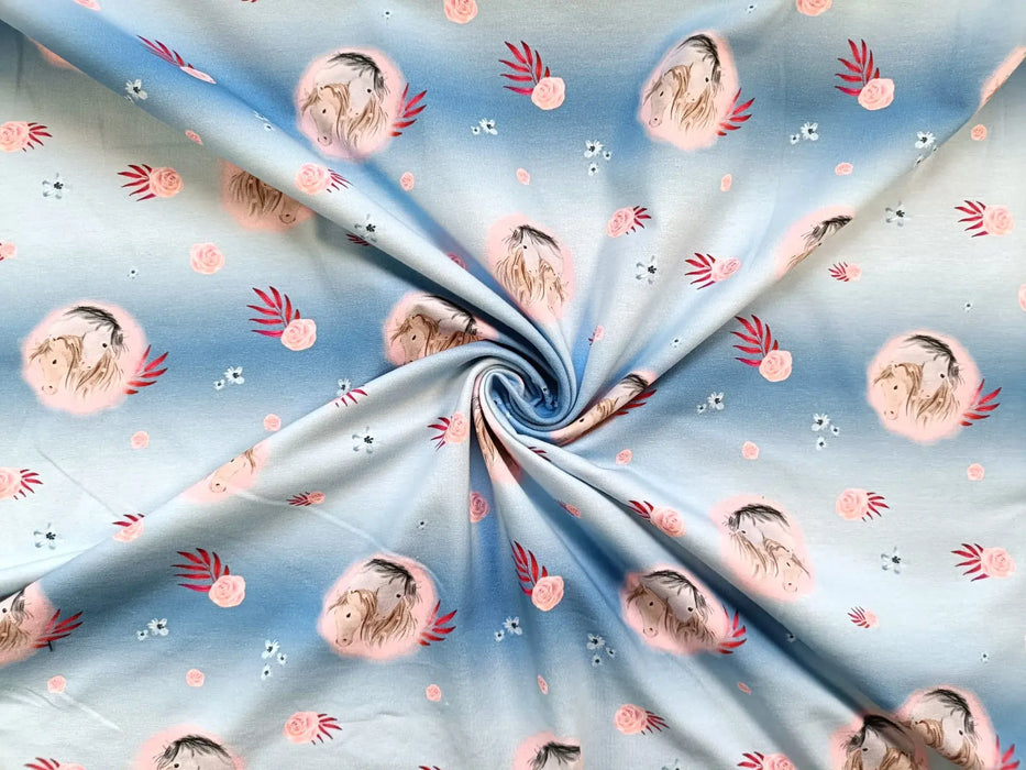 baumwolljersey-pferde-blau-stoff-stoffpilz