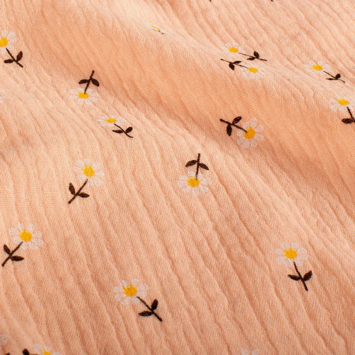 Gaensebluemchen-blumen-lachs-bedruckt-baumwolle-musselin-stoffe-stoffpilz