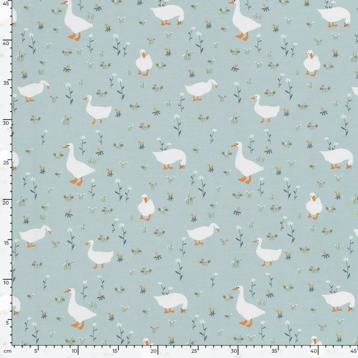 hellblau-enten-blumen-trikot-muster-stoff-stoffpilz