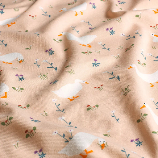 enten-pfirsich-bedruckt-trikot-stoff-stoffpilz