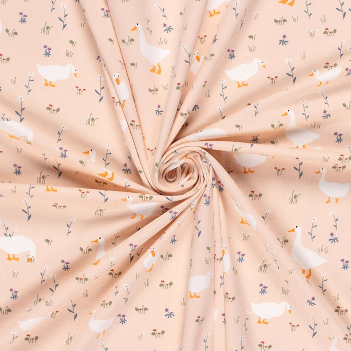 enten-pfirsich-bedruckt-trikot-stoff-stoffpilz