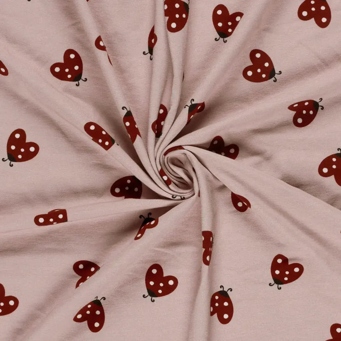 marienkäfer-rosa-rot-french-terry-stoff-stoffpilz