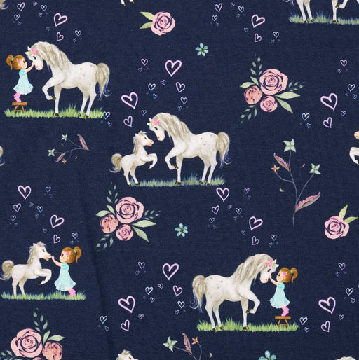pferde-mit-maedchen-marine-baumwolljersey-stoff-stoffpilz