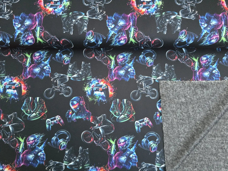 urban-life-roboter-fahrrad-schuhe-alpenfleece-schwarz-stoff-stoffpilz