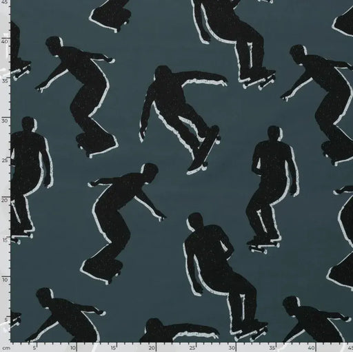 skate-sport-bedruckt-stahlblau-stoff-stoffpilz