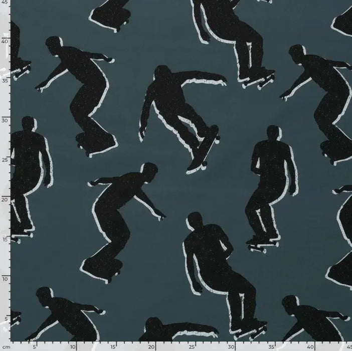 skate-sport-bedruckt-stahlblau-stoff-stoffpilz