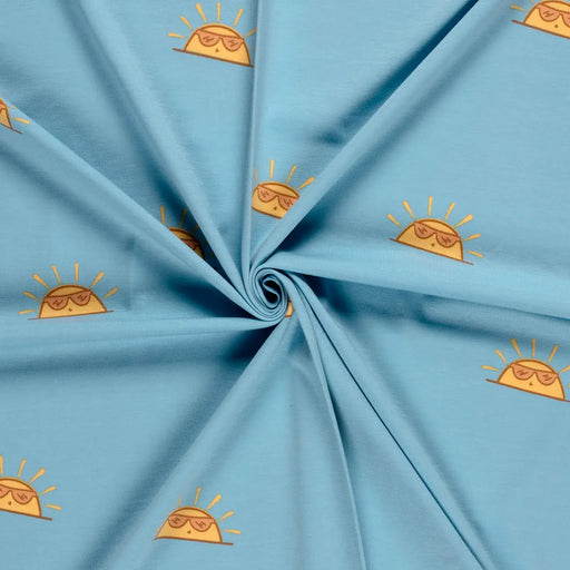 sonne-blau-bedruckt-trikot-stoff-stoffpilz