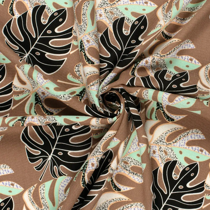 braunes-gewebtes-leinen-viskose-mit-blaetter-stoff-stoffpilz