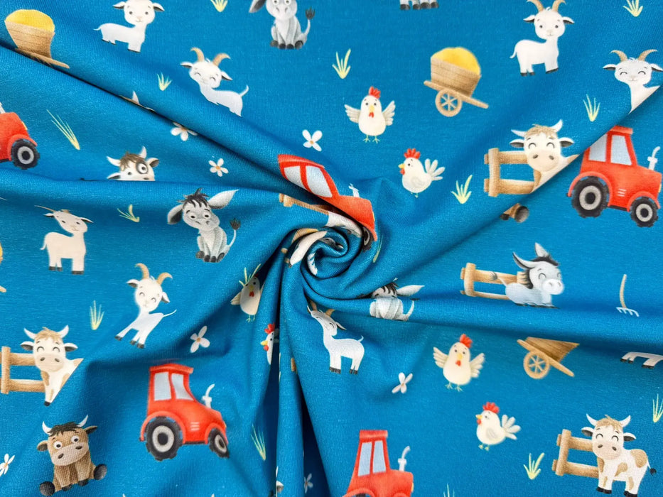 kuehe-haag-baumwolljersey-hilco-mint-stoff-stoffpilz-esel-huehner-heu-traktor-ziege-suess