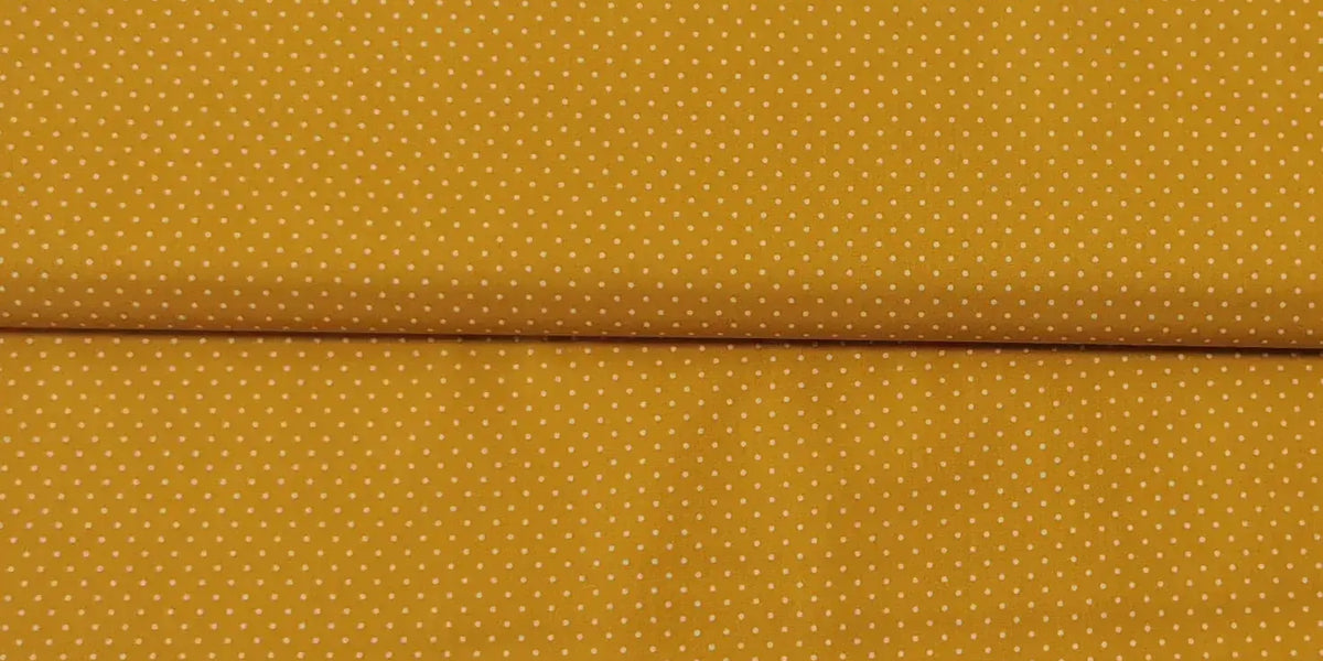 Senfgelb Baumwollstoff Mit Muster Baumwollstoff Senfgelb Punkte