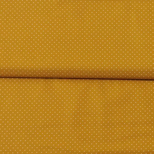 stoff-stoffpilz-punkte-senfgelb-popeline-baumwollstoff